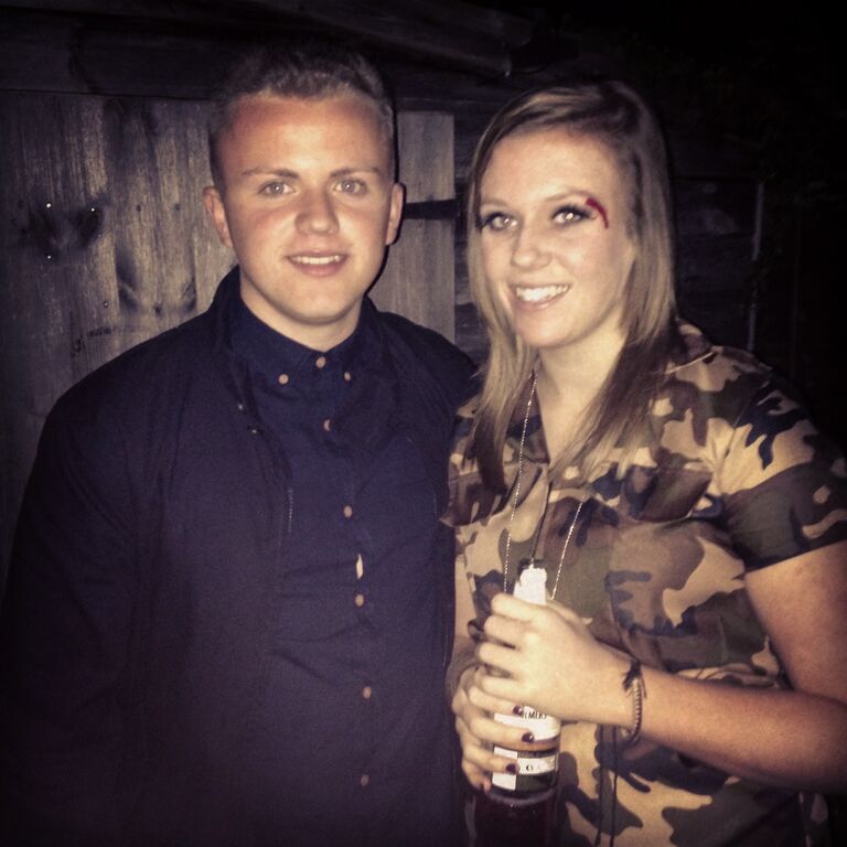 Our first ever picture (it was Halloween)