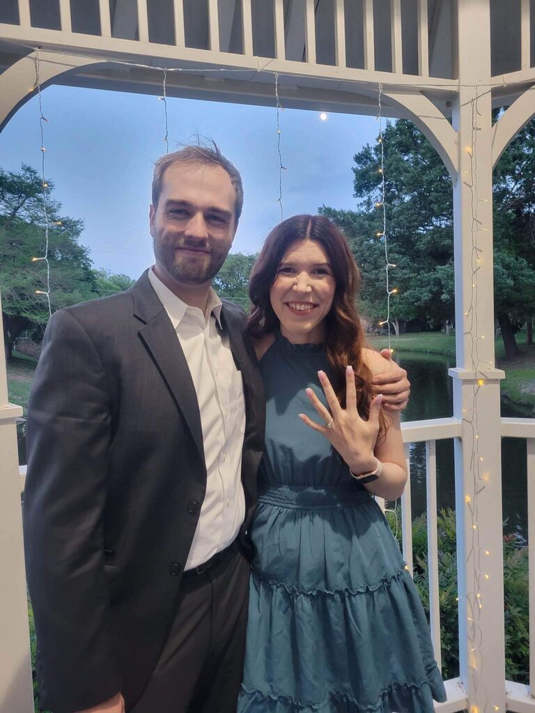 When Daniel popped the question on OUR birthday! 