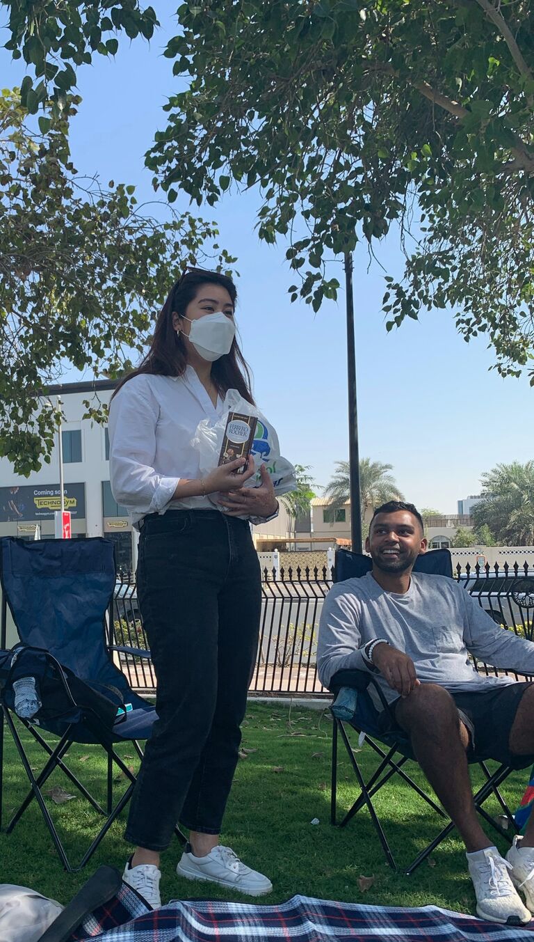 We first met in the Middle East when Dilip was serving in ministry! Grace and her team came on a week long mission's trip to Dilip's city and the sparks started for Dilip... not for Grace yet. 