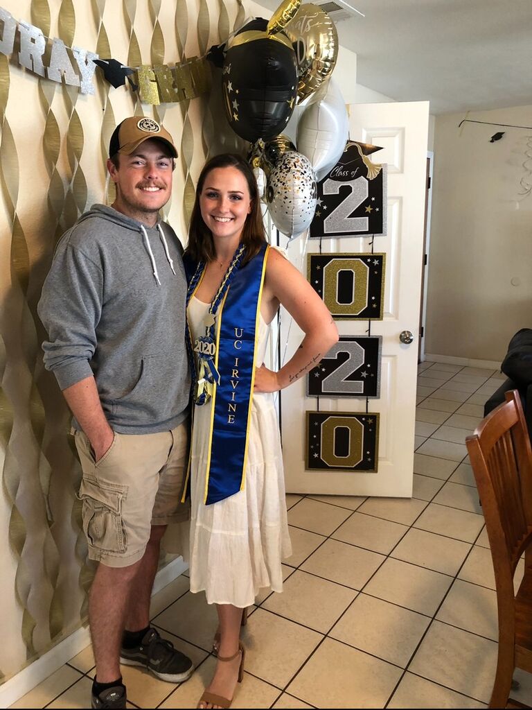 My slightly more official graduation day. Nothing screams, "Yay! You survived 4 years of college" like walking across the living room of a beach house in Newport. 