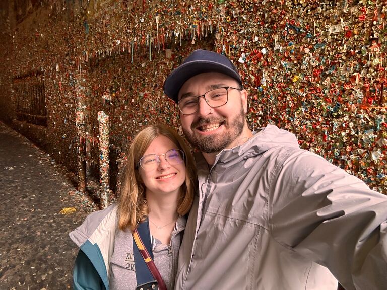 Seattle day trip!  Katie’s first time to Seattle, we forgot to bring gum for the wall