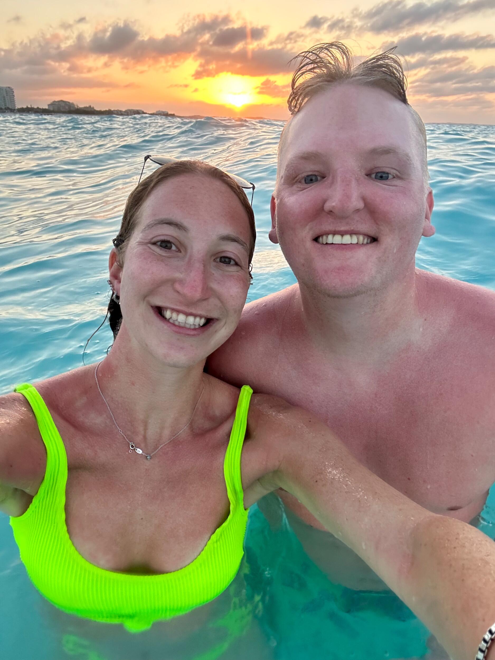 Sunset swims in Turks & Caicos
