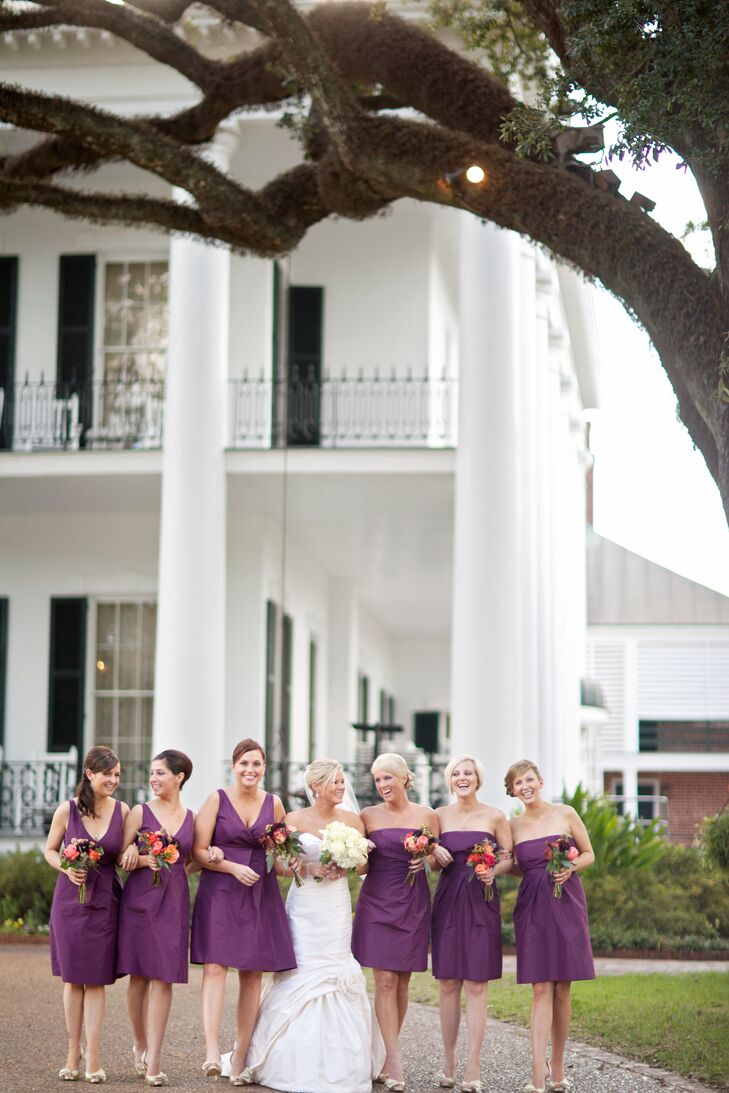 amethyst purple bridesmaid dresses