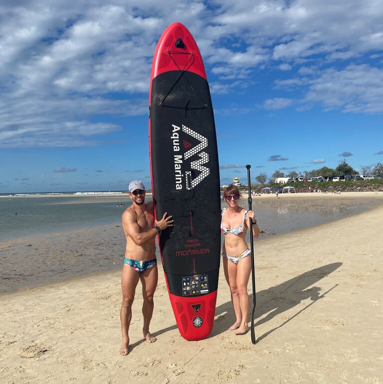 Stand-up Paddle Boarding in Currumbin alley 