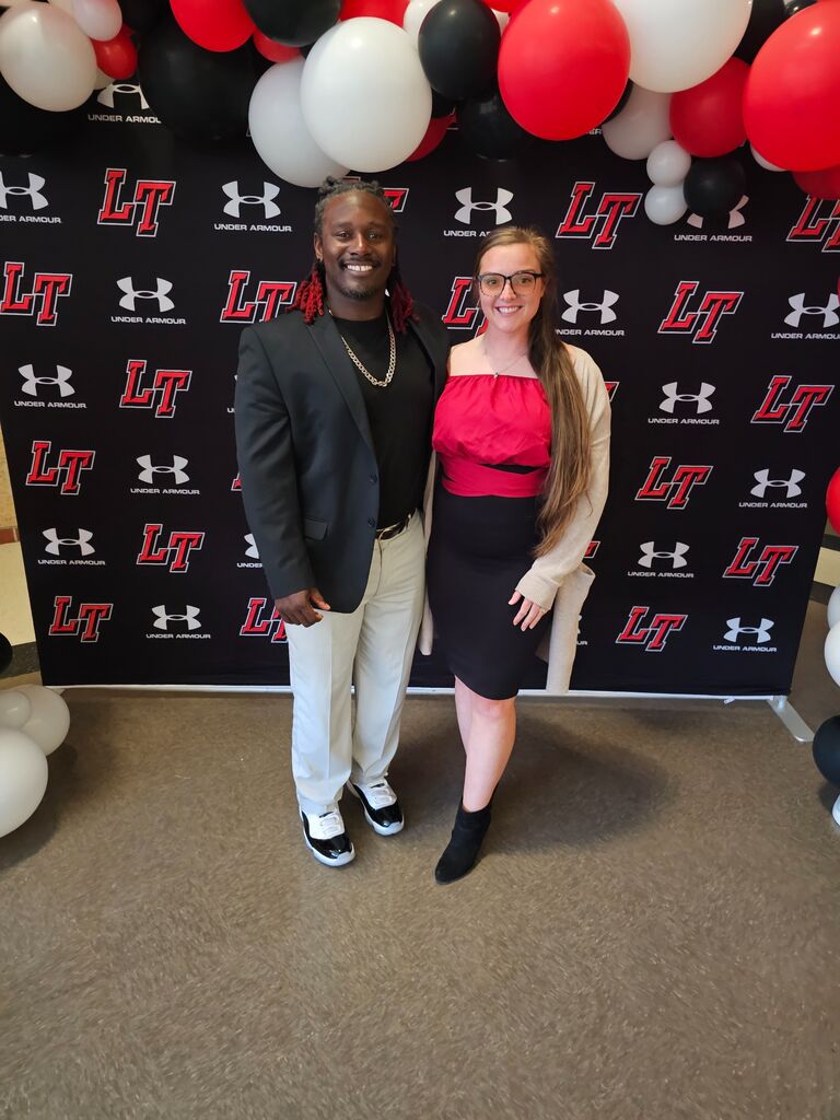 Spending time together at the LTHS Men's basketball banquet. We enjoy our jobs and getting to work close together. 