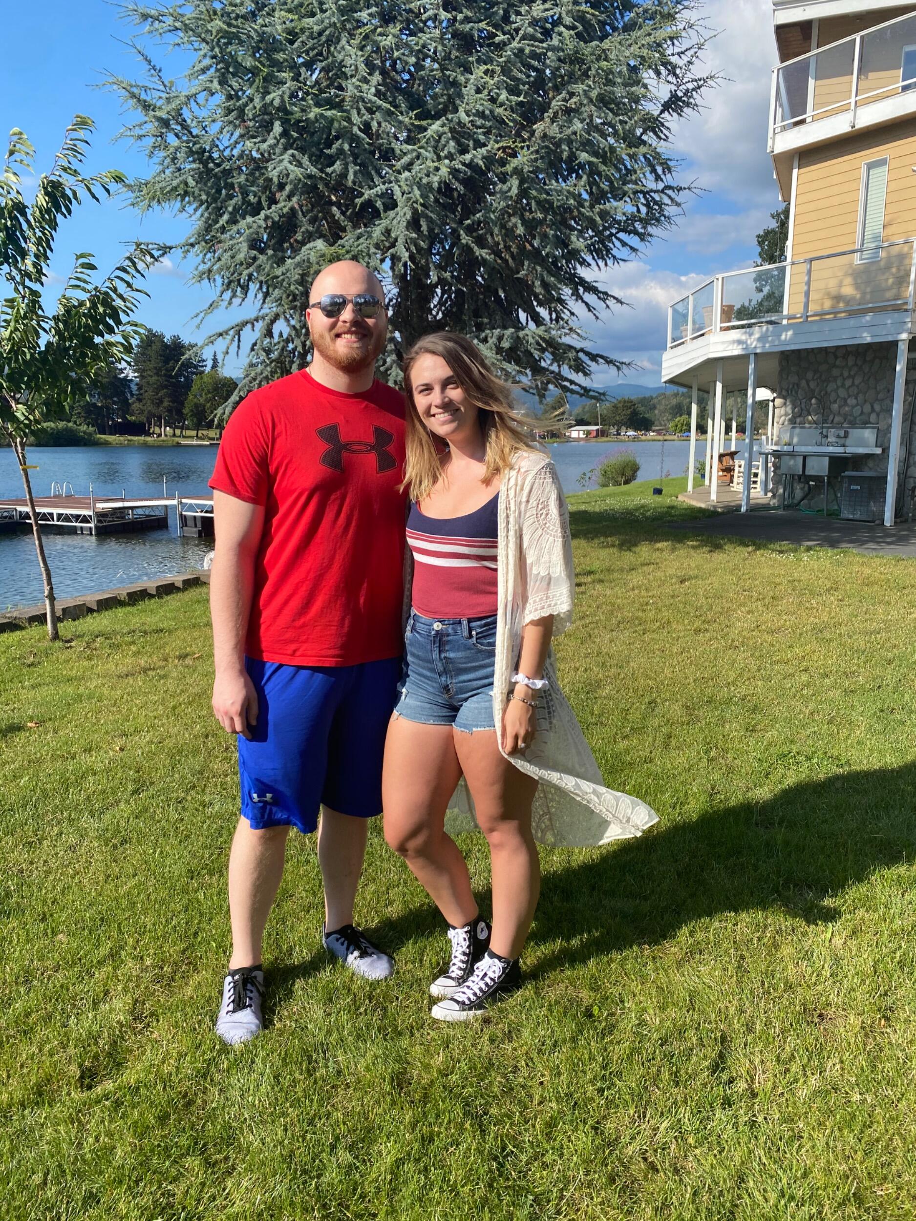 Many many months later social distanced gatherings were becoming more normal. The pair went up to Woodland to celebrate 4th of July with Reilly's family at her Uncle Marty's lake house.