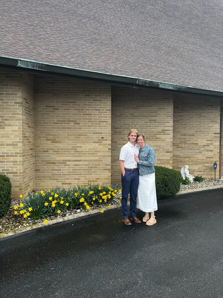 Matthew and Erica in Napoleon after the Easter Sunday church service