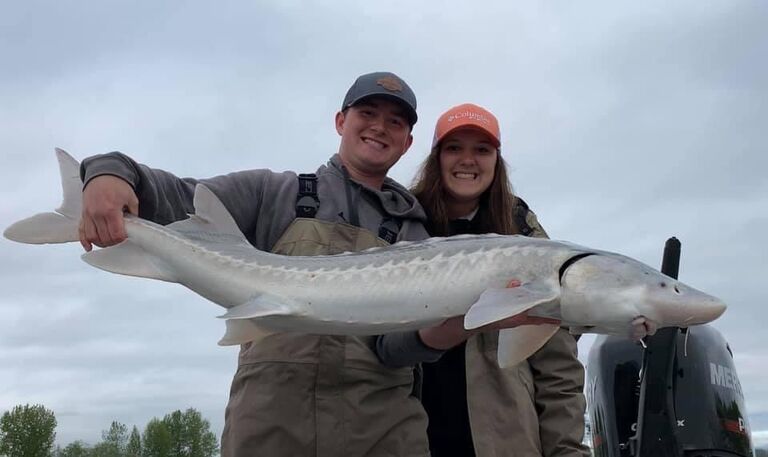 First Sturgeon caught together
