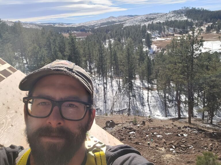 Andrew sent pictures of him working in Colorado to Alli.