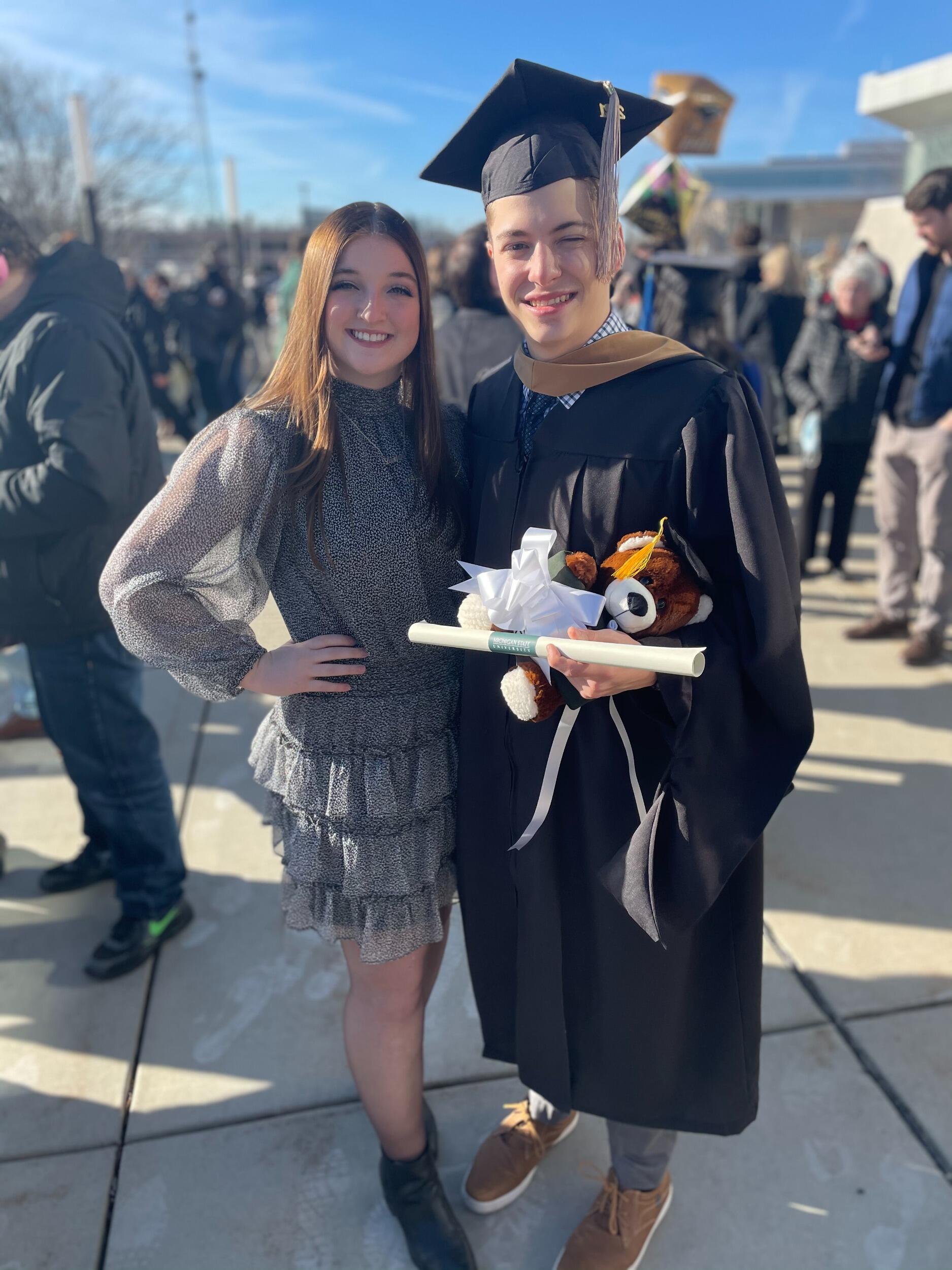 Michael's graduation with his masters