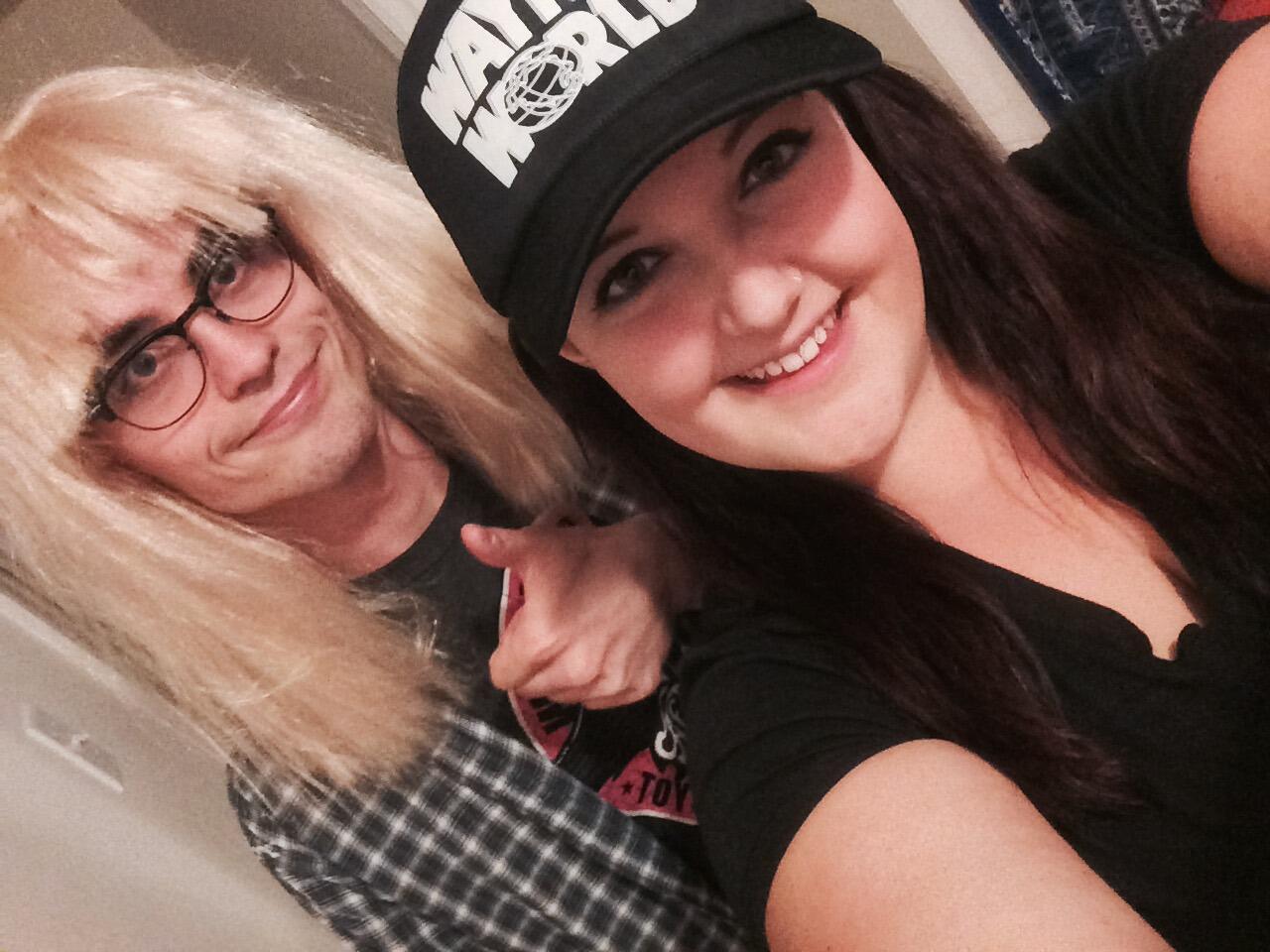 Wayne and Garth for some UMaine Halloween fun! 