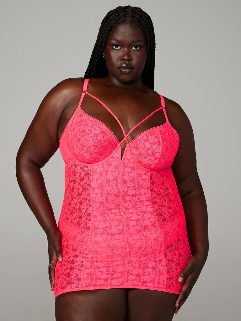 Magnolia Lace Bodysuit [PLUS]  Lace bodysuit, Curvy woman, Curvy women  fashion
