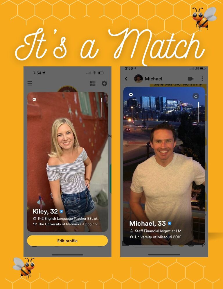 Michael and Kiley Matched on Bumble and agreed to meet at Indulge Wine Bar for dinner and drinks. 