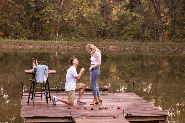 Bradlee asked me to marry him in his childhood backyard and it was absolutely perfect