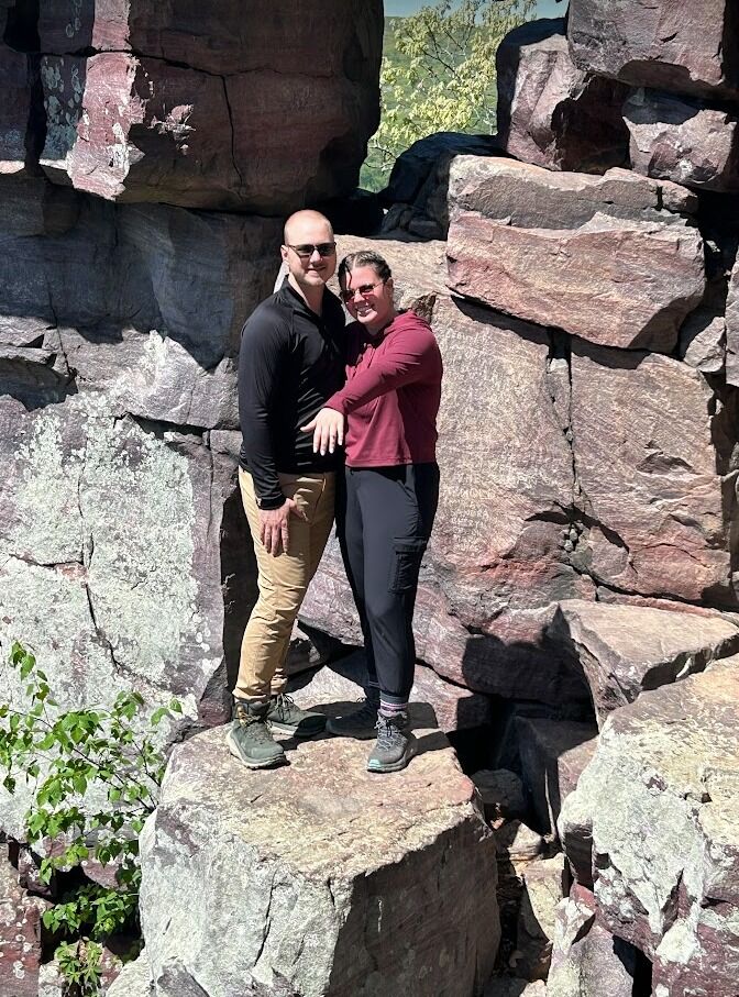 John proposed at Devil’s Lake State Park, which is where we went on our second date. Marissa, Josh, Taylor, and Alex got to play a part in the proposal and helped celebrate.