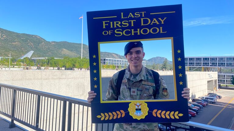 Last first day of school! Aaron had to celebrate without me because I was gone :(