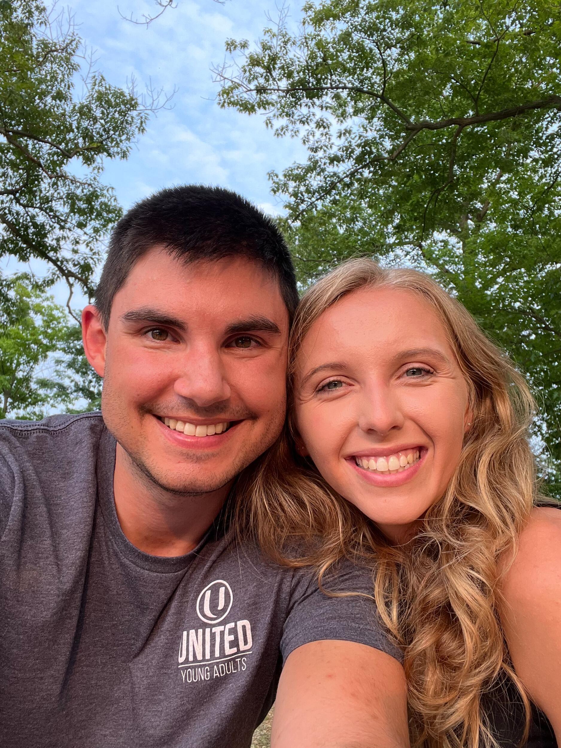 Moments before our engagement!