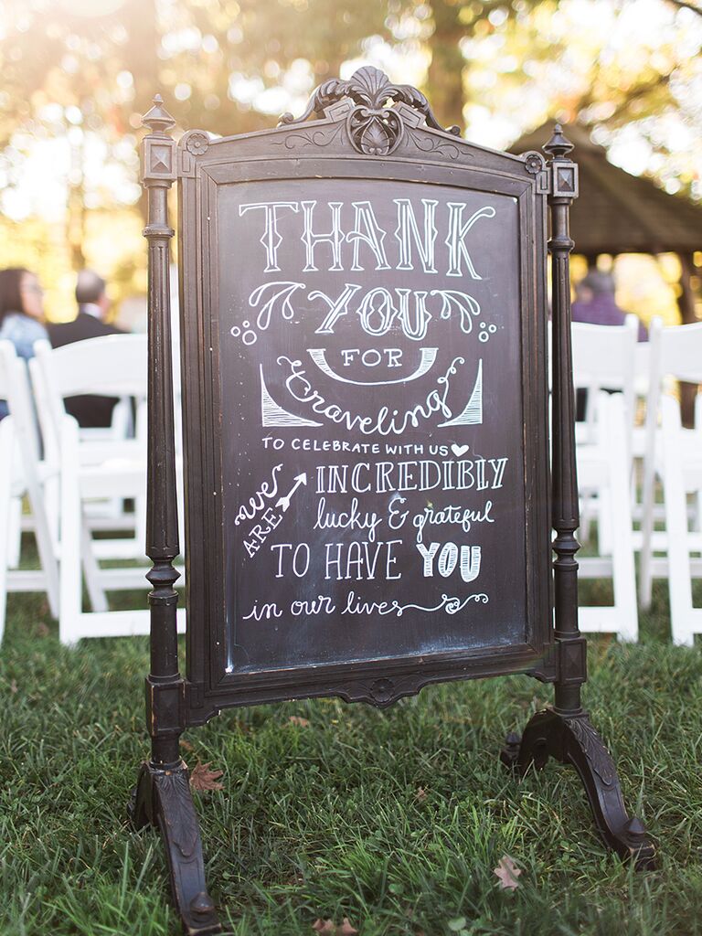 Wedding Welcome Sign Chalkboard Easel for Wedding Bride and Groom