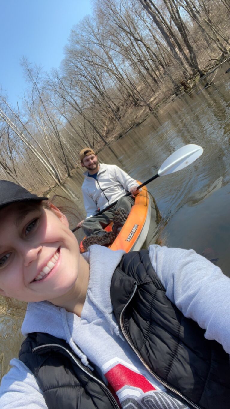 From then on Abe and Stephanie have gone on many adventures. They had gone on coffee dates, to the art museum in Indy, kayaking, and so much more. 