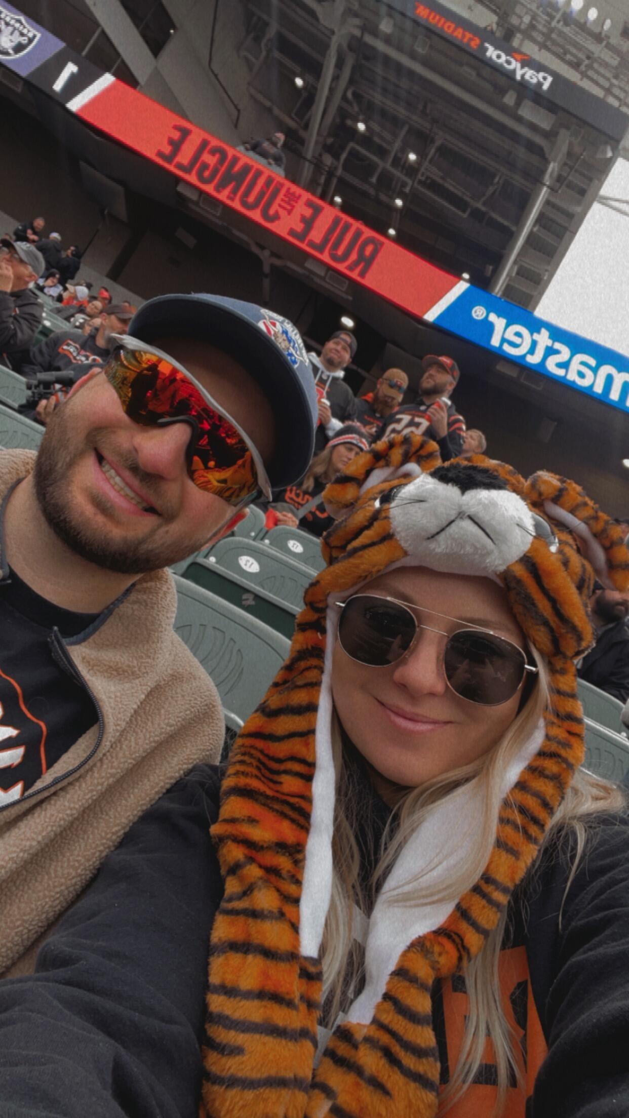 Kaitlyn and Jake moved back to Cincinnati in late December of 2023 and have since been enjoying going to Bengals, Reds, FC Cincinnati and Cyclones games, rodeos, and spending time with friends and family. 