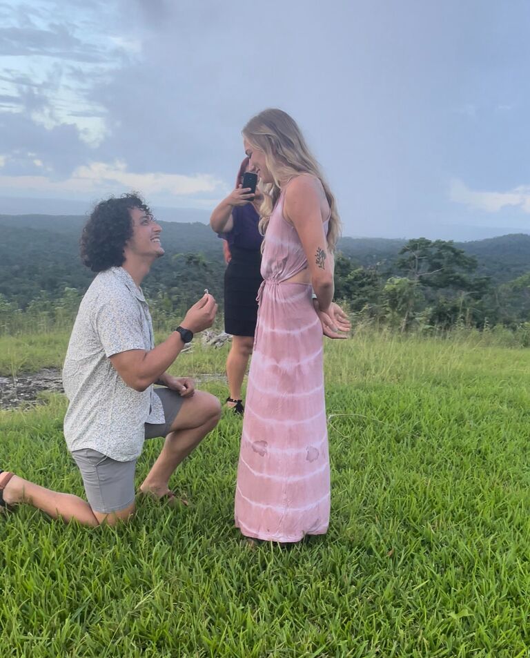 Surprise engagement on top of the escarpment near our home in Sylvester village with our beloved neighbors.