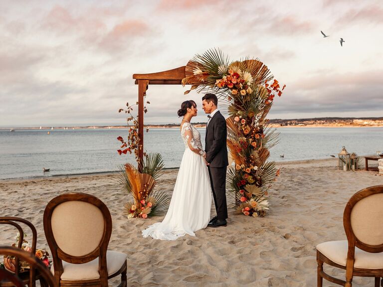 Beach wedding venue in Monterey, California.