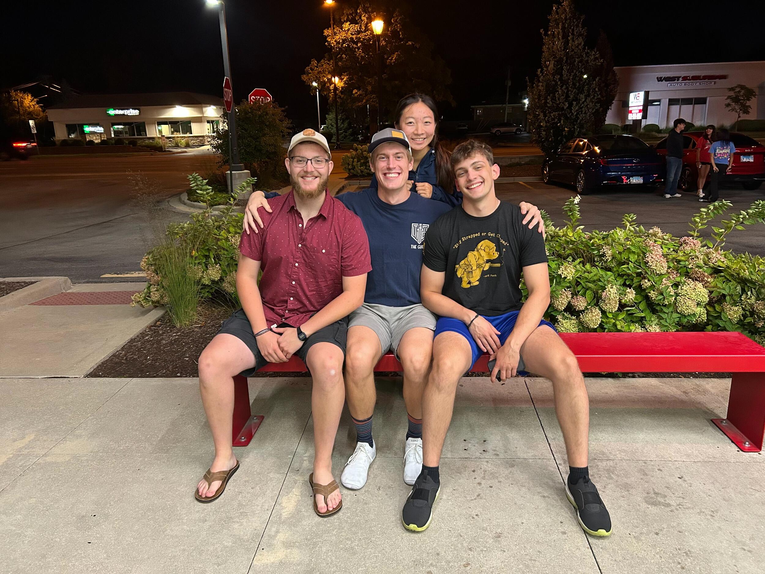 We believe that one of our biggest strengths as a couple is that we love including each other in our respective friend groups. Here, we celebrate successfully moving some furniture with two of Jacob's closest friends. 