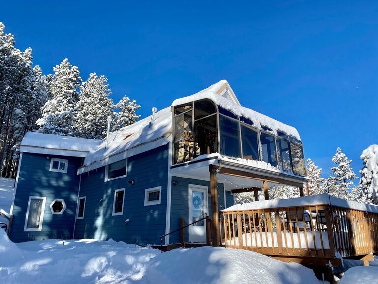 Purchased their first home together in Evergreen, Colorado. Promptly bought a snow blower. 