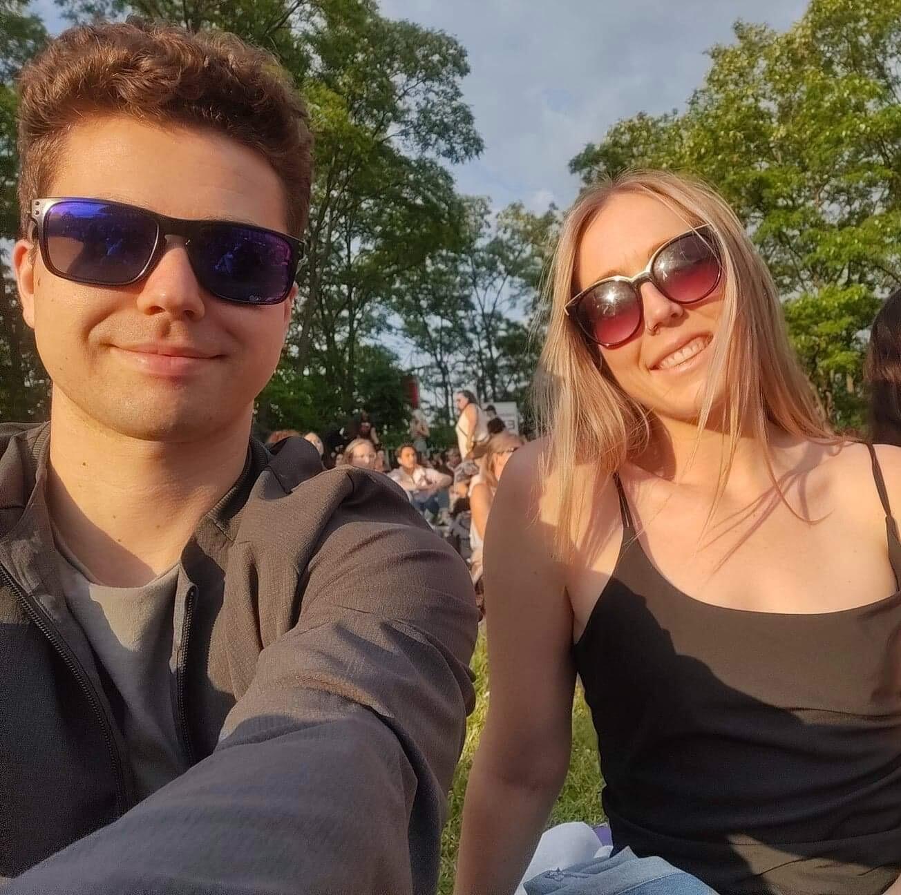 Enjoying a Lumineers concert at Budweiser stage. On this day, Taylor and Kam signed a lease for their first home together in Toronto. 