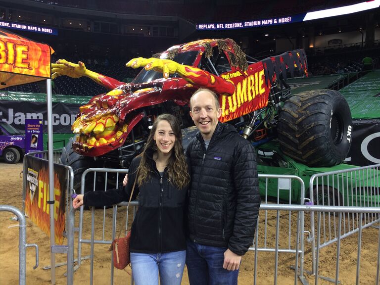 One of our earliest dates, Monster Jam!
