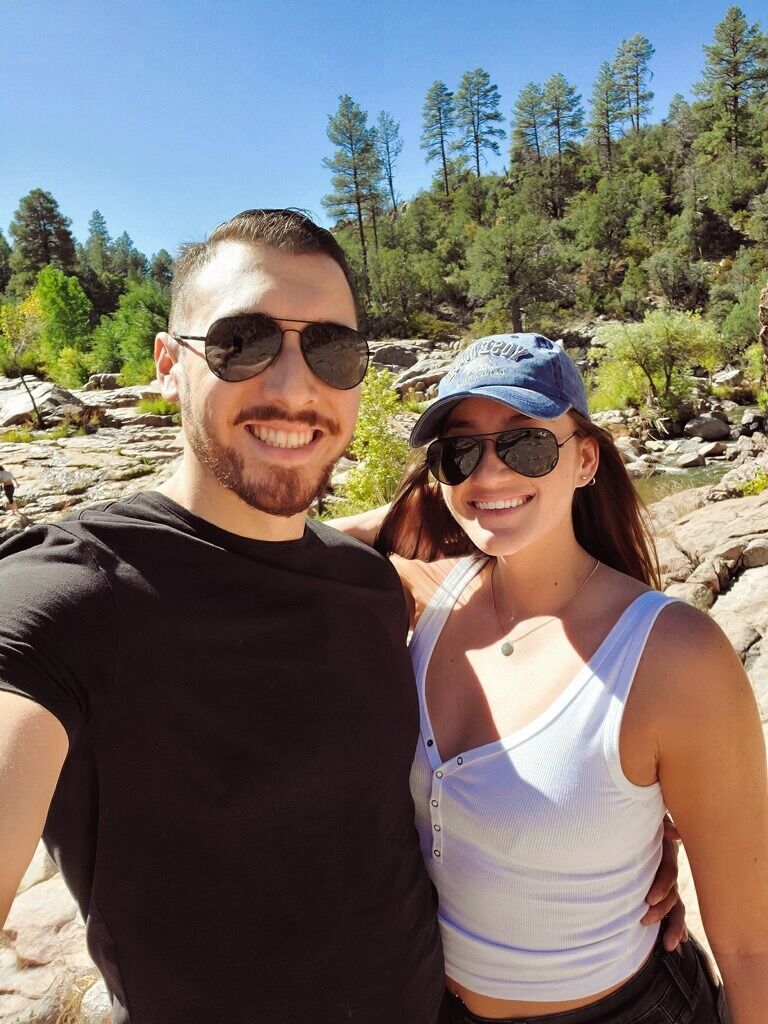 As with any modern love story, we met on a dating app, Hinge to be specific. Our first date was at Culinary Dropout in Phoenix and a few weeks later we took a day trip to Payson to hike and go horseback riding. Turns out, Lily is the hiker and Daniel much prefers a leisurely nature walk. 