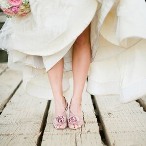 blush pumps wedding