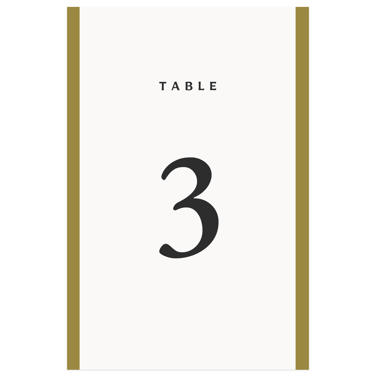 A Table Number from the Vintage Garden Collection