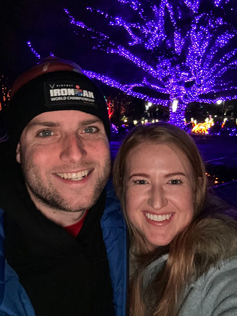 Our first picture together! This was our sixth date. This photo was taken under the tree Rob proposed under almost exactly 1 year later!