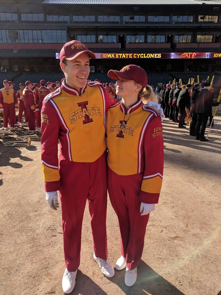 One of our favorite photos together taken during the Liberty Bowl trip with the marching band.