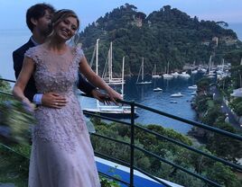 Aly Michalka's Lavender Wedding Dress Was Perfect