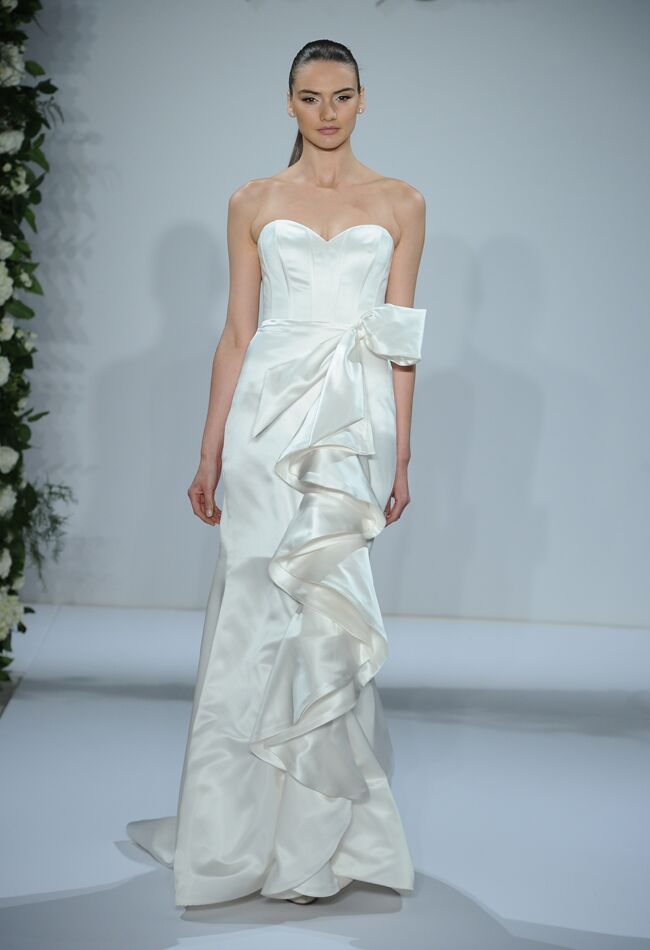 Dennis Basso Wedding Dresses 2015 Feature Cascading Ruffles for Fall