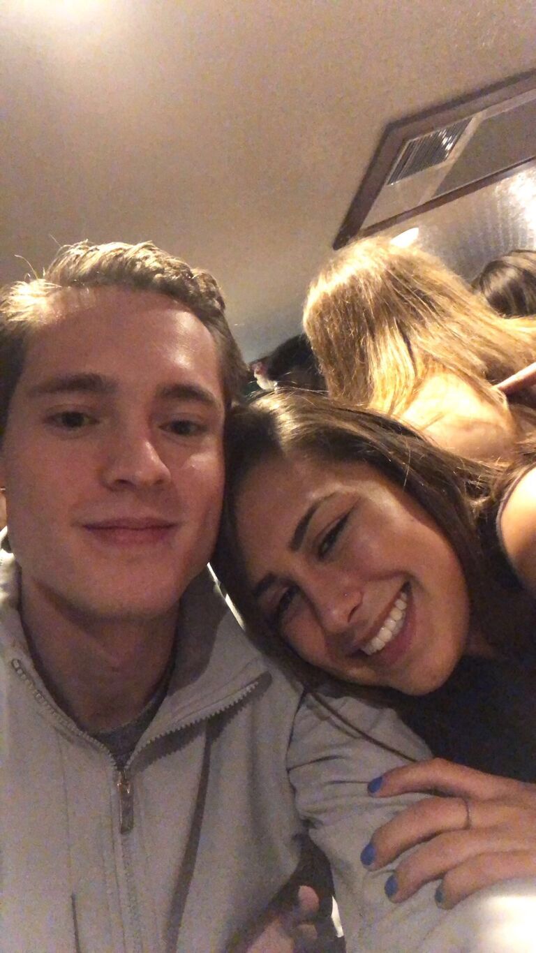 The first photo we ever took with each other. We both went to $1 beers at Washington Tavern with our own friend groups and met there. From this night on, it was history in the making.