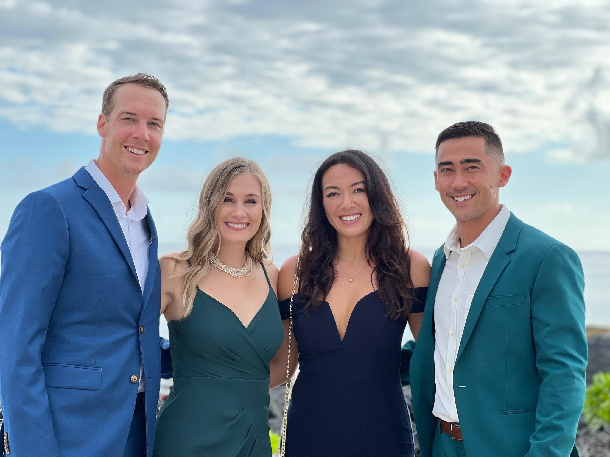 Kin & Aiko’s first wedding guest outing together. Little did they know this would be the first of 10 attendances over the next 2 years :) Kin & Ian got to dance hula for the celebration of Khoa and Tam in their hawai’i wedding #1. 