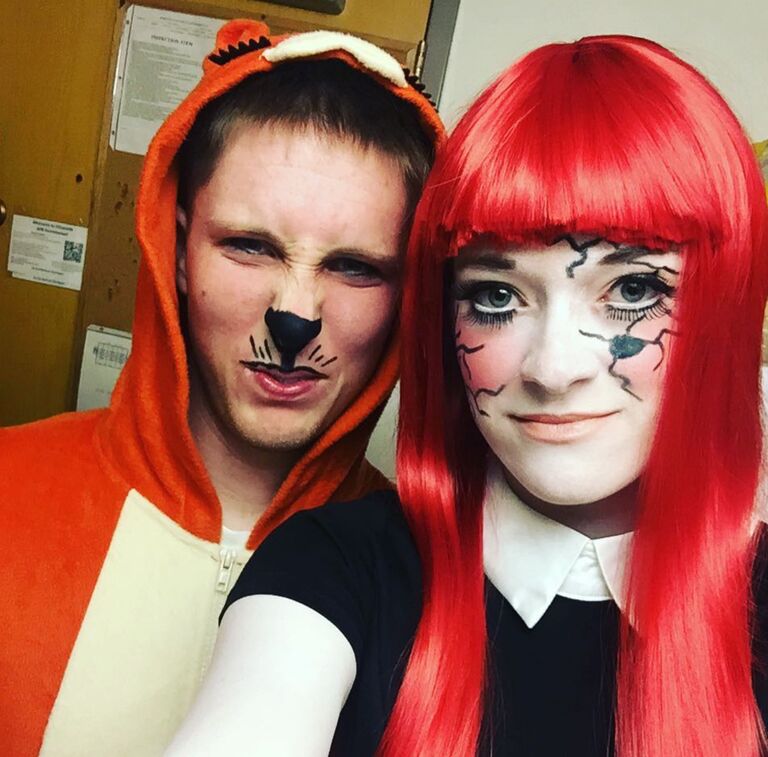 Happy Halloween from the broken doll and kangaroo!