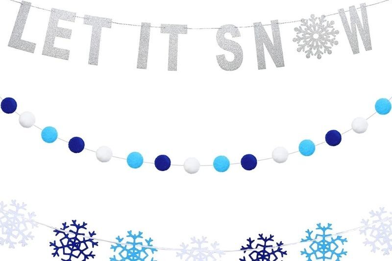 Après Ski Party Decorations - Let It Snow Banner