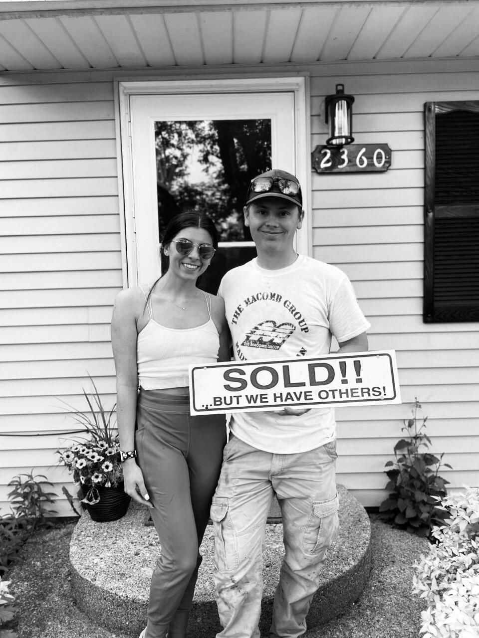 After spending the summer working on renovations, Rachel and Ryan moved into their first home together in 2021. The day after they moved in, they welcomed their first furry family member, Luna.
