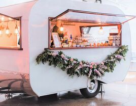 Mobile bar at wedding