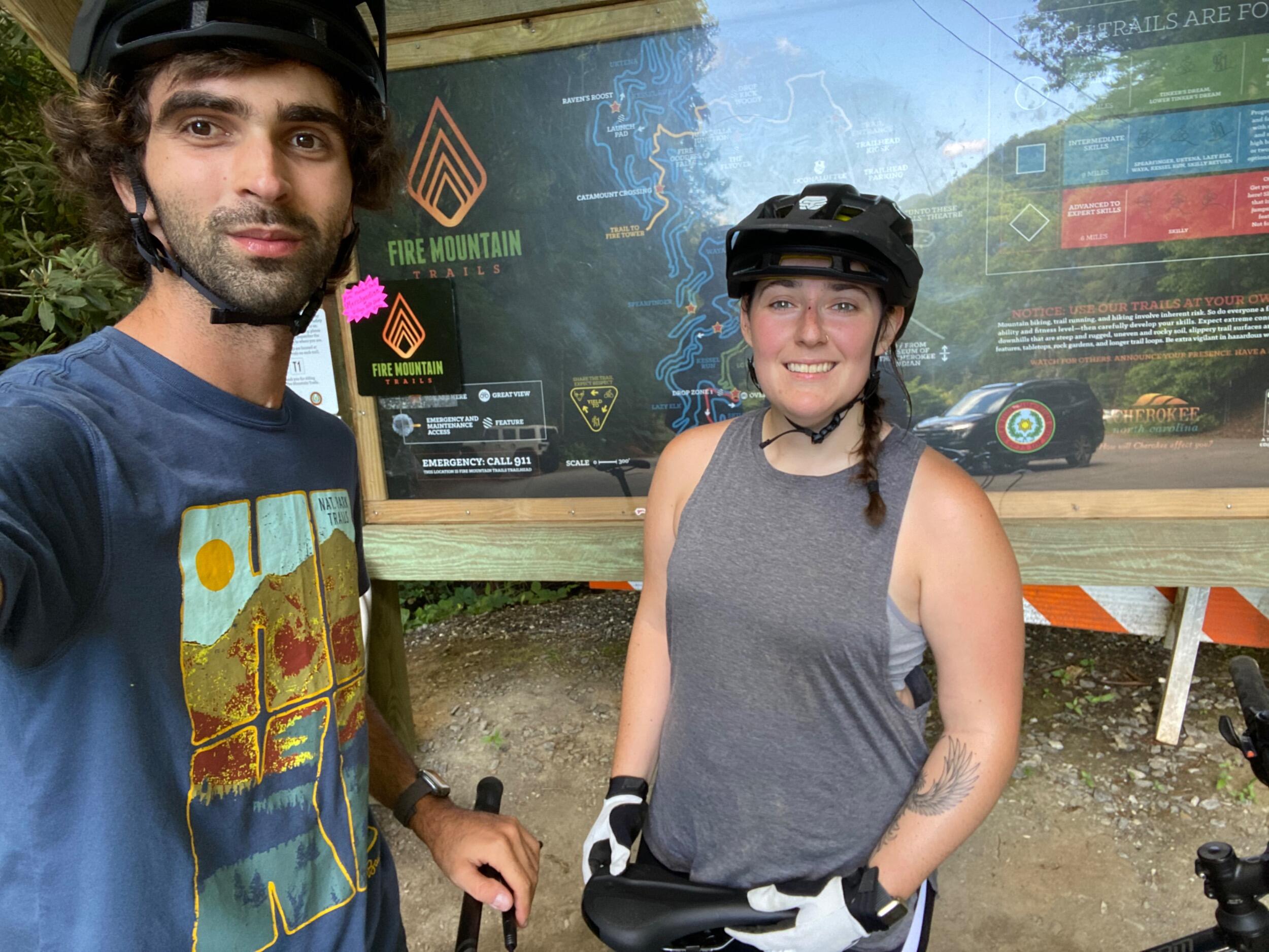 Rene's first (and last) time mountain biking