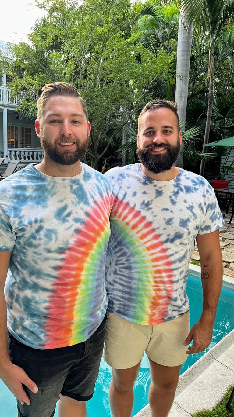 Matching couples night around Key West.