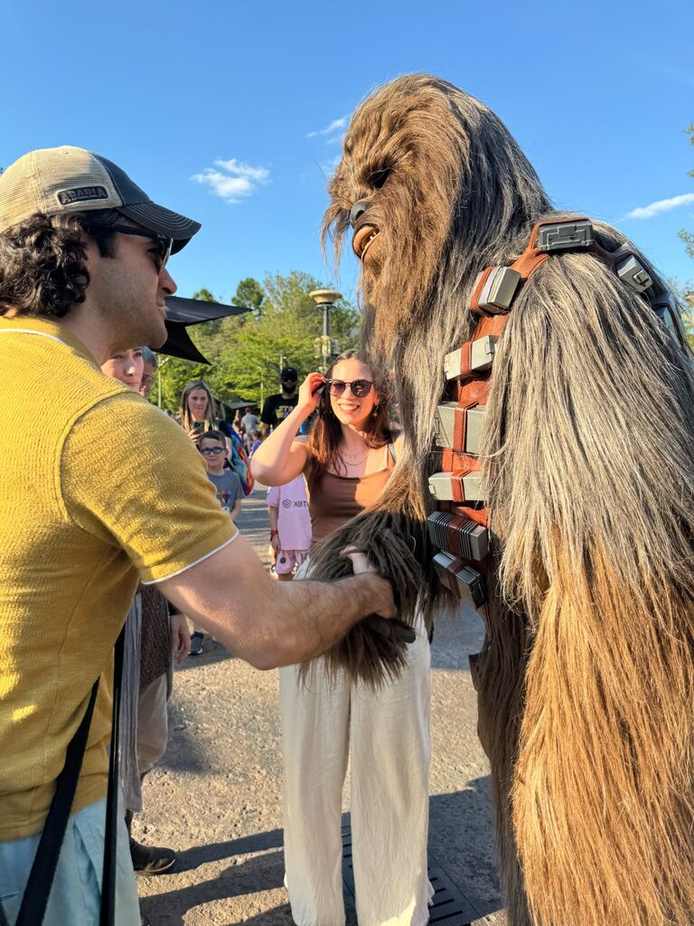 Found Chewbacca and he gave some great marriage advice. Please ask me about it at the wedding.