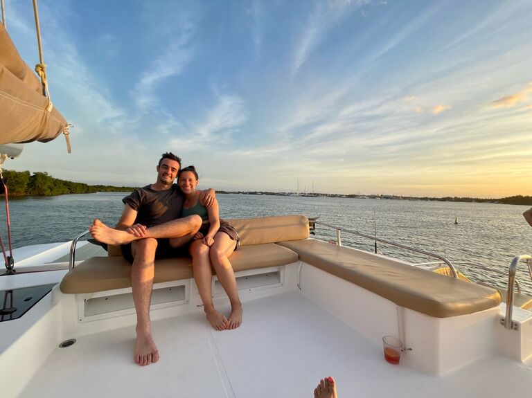 Sailing away in Fiji