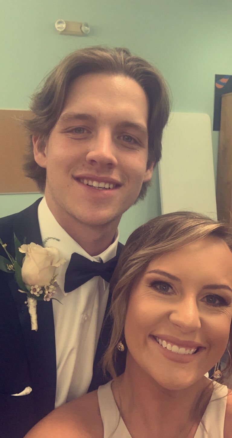 Jackson's sister's wedding! I was maid of honor and he was a groomsman
