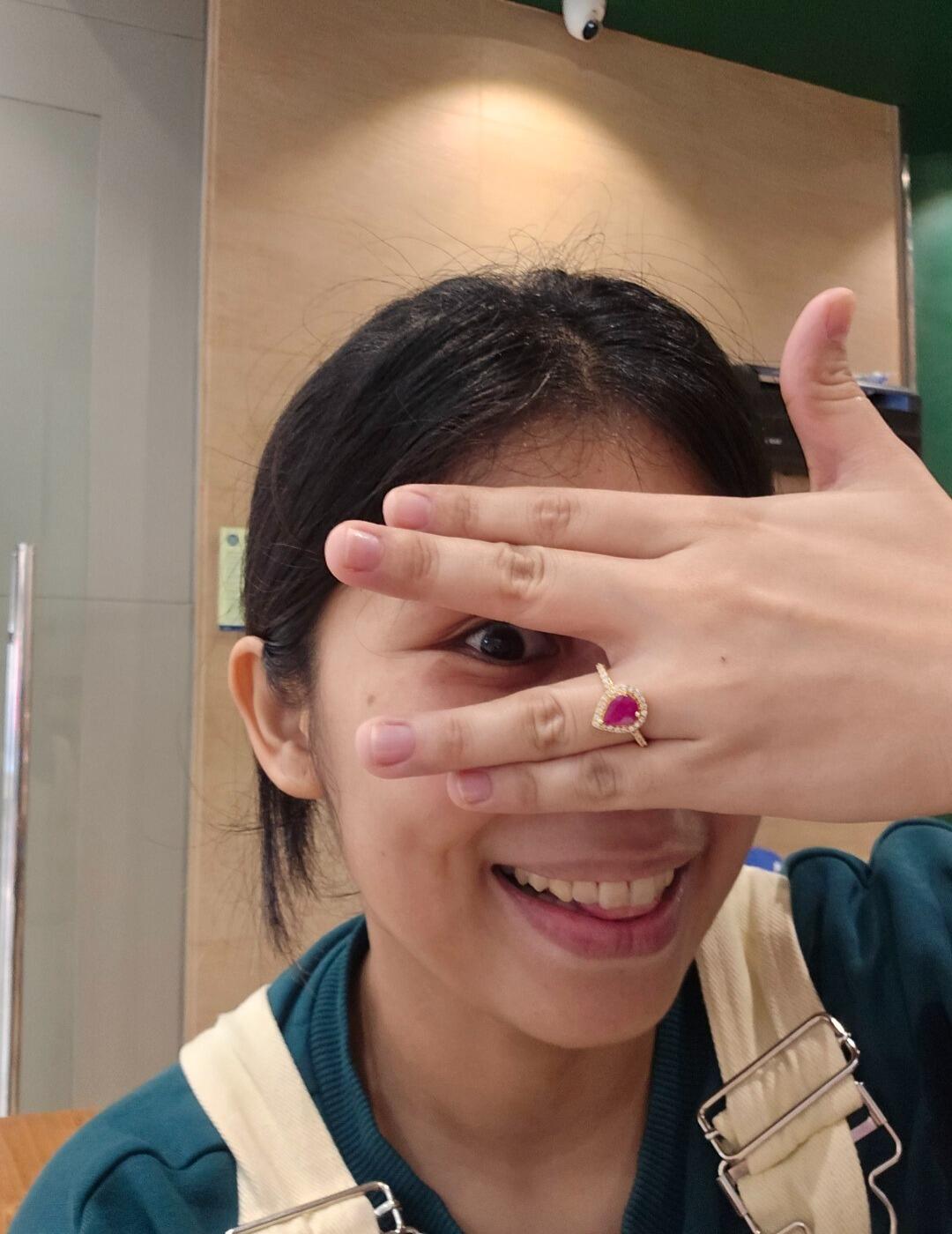 Finally, with my birthstone (ruby) and diamonds.