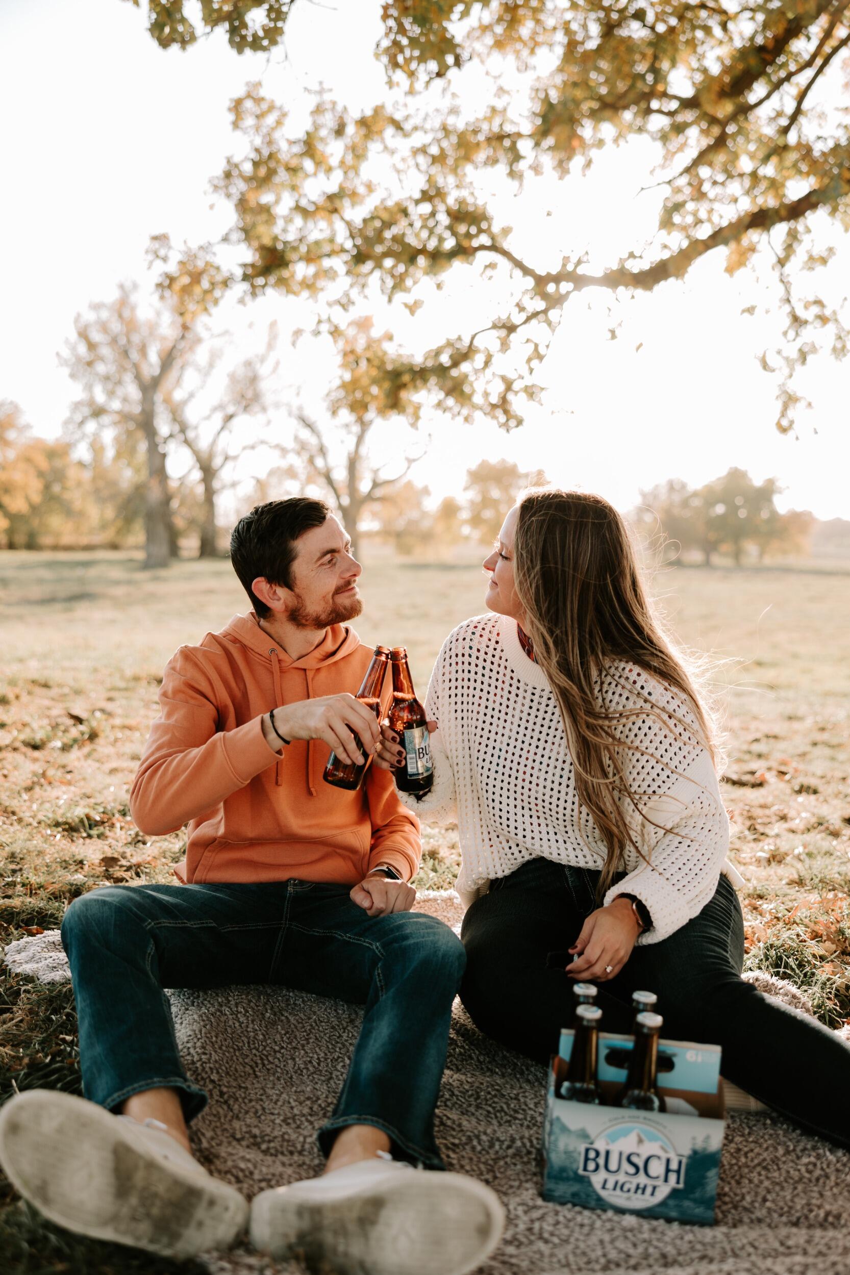 Cheers to engagement pictures.